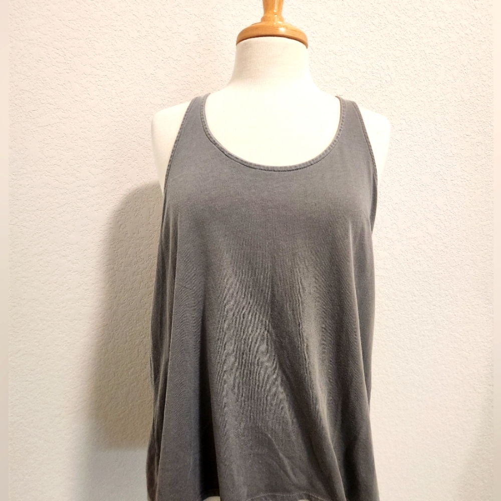 Mossimo Supply Co. Charcoal Lace Back Tank Top